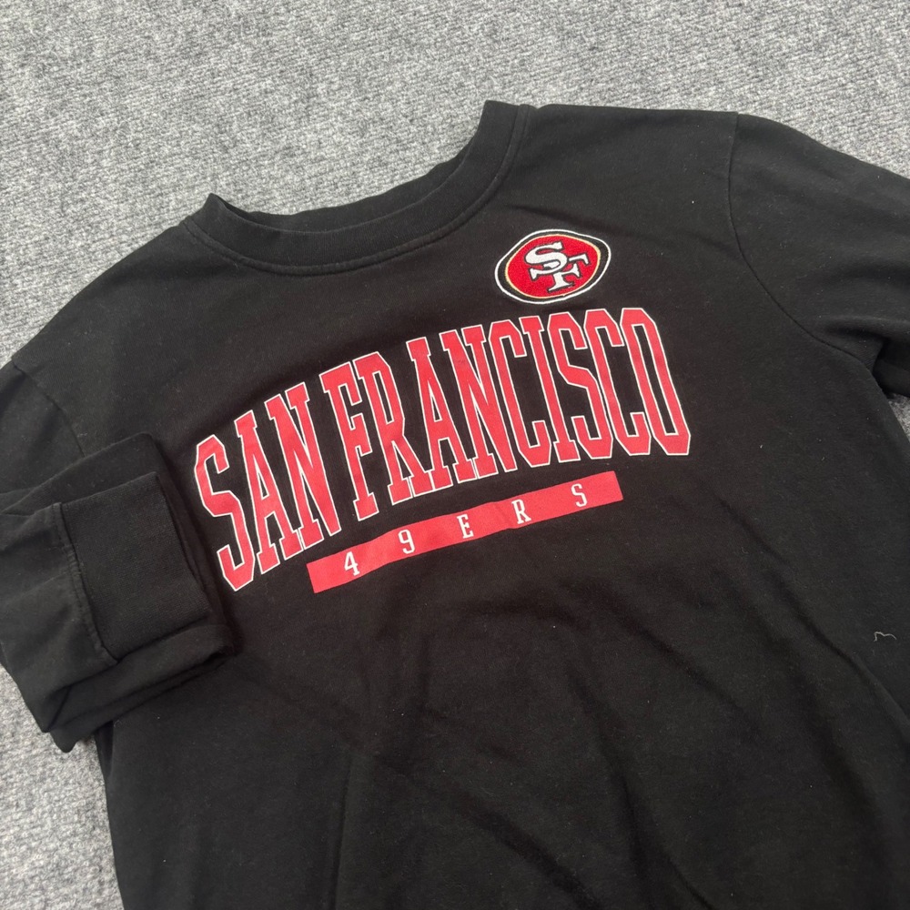 NFL Team Apparel San Francisco‎ 49ers Small Black Graphic Sweatshirt Mens